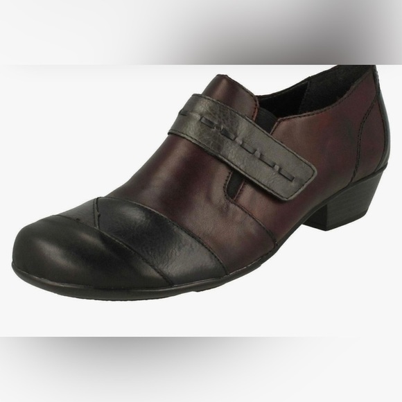 Remonte MaryJane Shoe -Genuine Leather-Wine-Black  Comfort Tech-Sz 39-8.5 -NEW☀️ - Picture 11 of 16